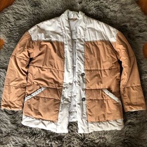 Free People Poplin Quilted Puffer Coat (Size M)